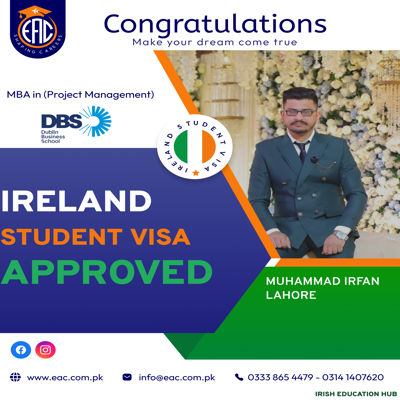 Congrats Muhammad Irfan on getting Irish Study Visa